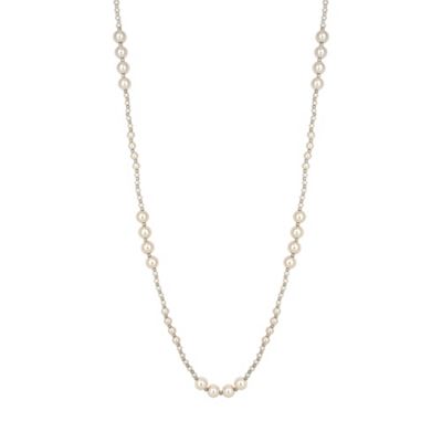 Cream pearl graduated rope necklace